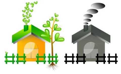 Think green concept Stock Illustration