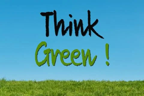 Think green grass Stock Illustration