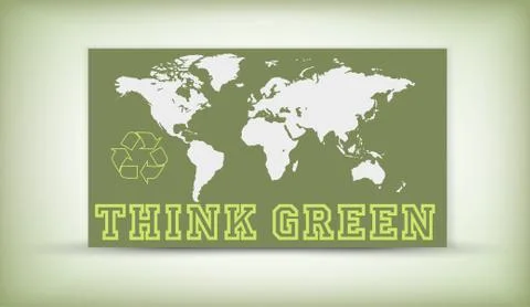 Think Green Stock Illustration