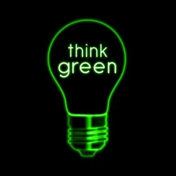 Think green Stock Illustration