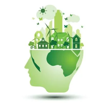 Think green Stock Illustration