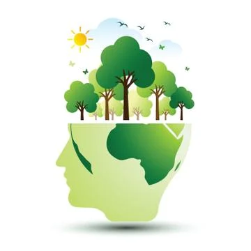 Think green Stock Illustration