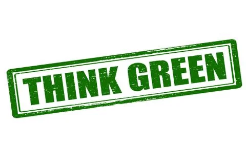 Think green Illustrazione stock