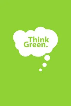 Think green Stock Illustration