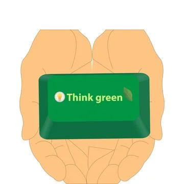 Think green Stock Illustration