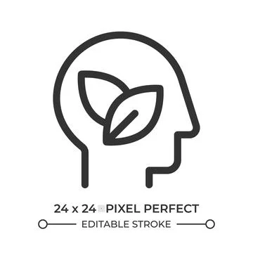 Think green line ui icon Stock Illustration