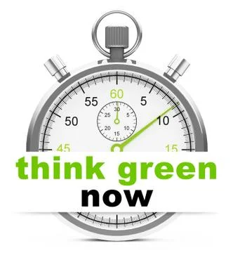 Think green now Stock Illustration