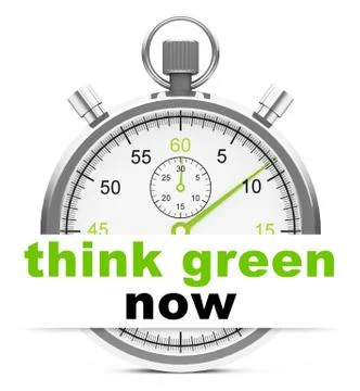 Think green now Stock Illustration