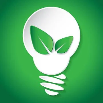 Think green save earth Stock Illustration