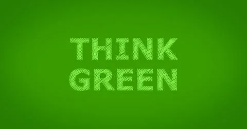 THINK GREEN scribble text Illustrazione stock