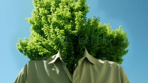 Think green. Think trees. Think future. Pro ecology. Stock Footage 130332280