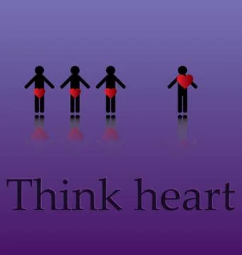 Think heart Illustrazione stock