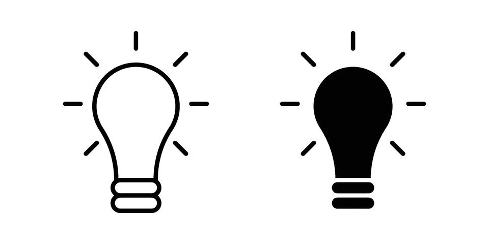Think icon set modern line and solid style collection. Stock Illustration