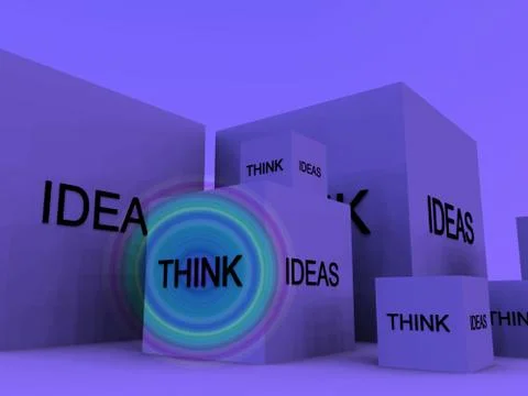 Think Of Ideas Stock Illustration