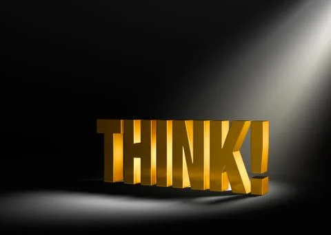Think! Illustrazione stock