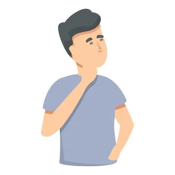 Think memory icon cartoon vector. Confused disease Stock Illustration