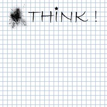 Think message on the paper Stock Illustration