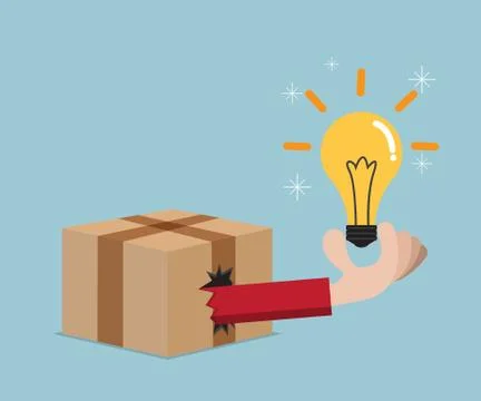 Think out of box concept idea vector illustration Stock Illustration