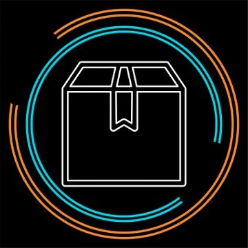 Think out of box concept line icon. illustration. Illustrazione stock