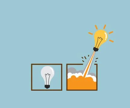 Think out of box, creative idea concept vector illustration Stock Illustration