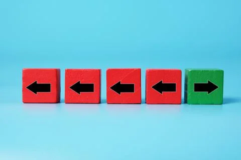Think out of the box, differently and brave making decision. Stock Photos