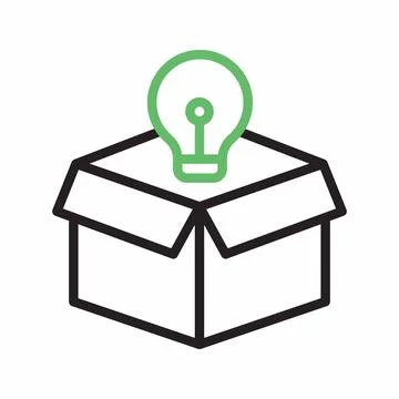 Think Out of the Box icon vector image. Illustrazione stock