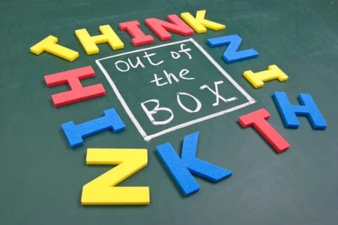 Think out of box Stockfoto's