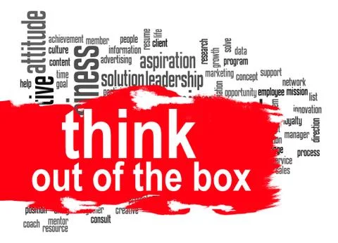 Think out of the box word cloud 스톡 일러스트