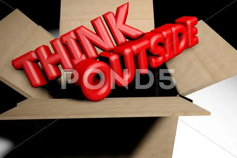 Think outside the box concept Stock Illustration