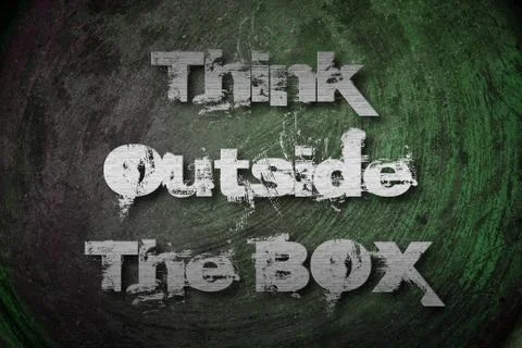 Think outside the box concept Stock Illustration