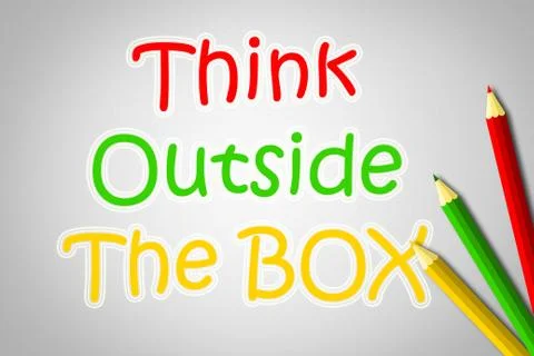 Think outside the box concept Stock Illustration