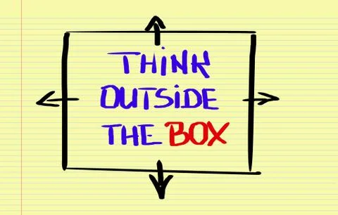 Think Outside The Box Concept 스톡 일러스트