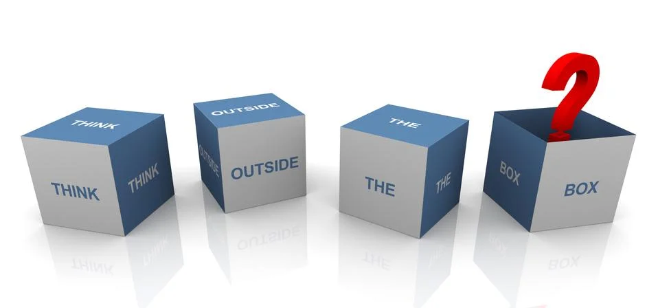 Think outside the box Stock Illustration