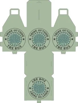 Think outside the box Stock Illustration