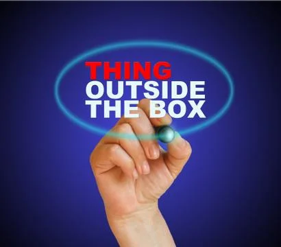 Think outside the box Stock Illustration