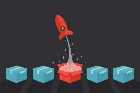 Think outside the box Stock Illustration