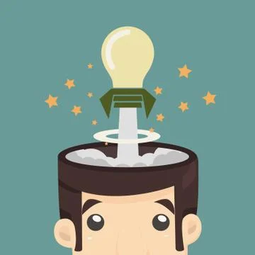 Think outside the box Stock Illustration