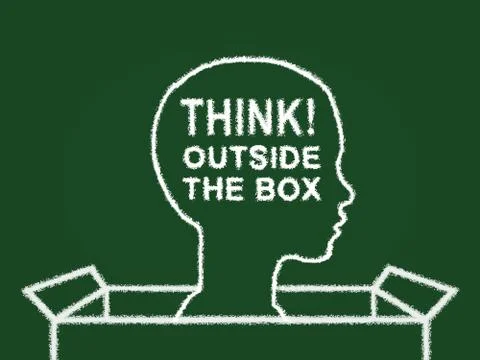 Think outside the box Stock Illustration