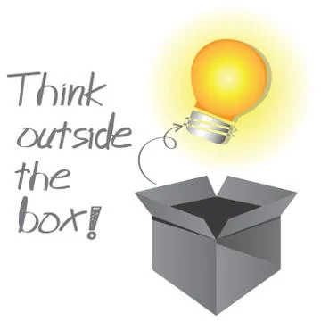 Think outside the box Illustrazione stock