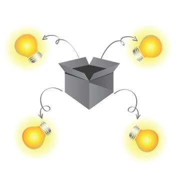 Think outside the box Stock Illustration