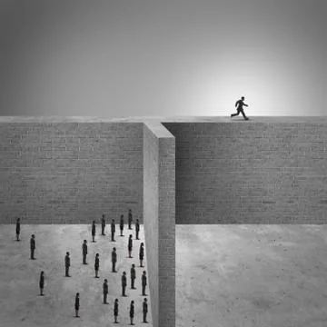 Think Outside The Box 库存插图