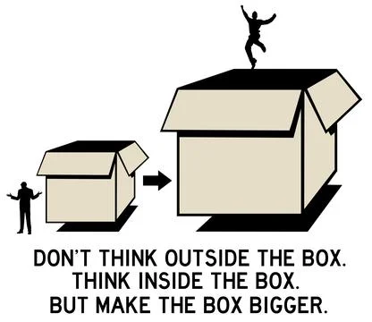 Think outside the box Stock-Illustration