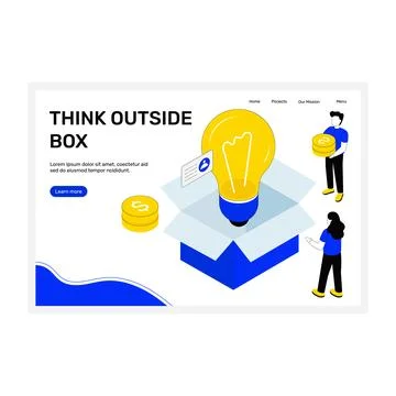 Think Outside the Box Stock-Illustration