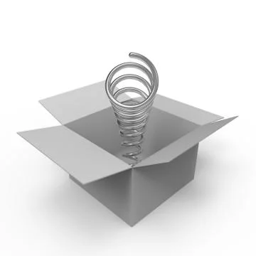 Think outside the box iv Stock Illustration