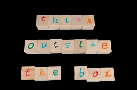 Think outside the box Stock Photos