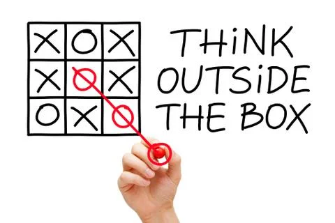 Think outside the box 库存照片