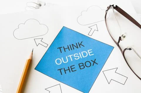 Think outside the box Foto stock