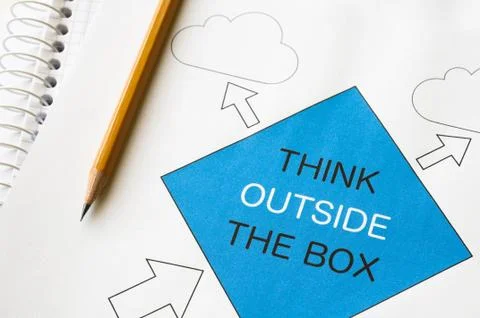 Think outside the box 스톡 사진