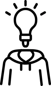 Think Outside Line Icon Design Stock Illustration