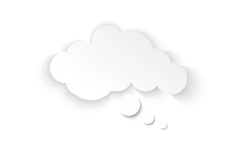 Think paper style bubble. Infographic design. Dialog message clouds. Vector Stock Illustration